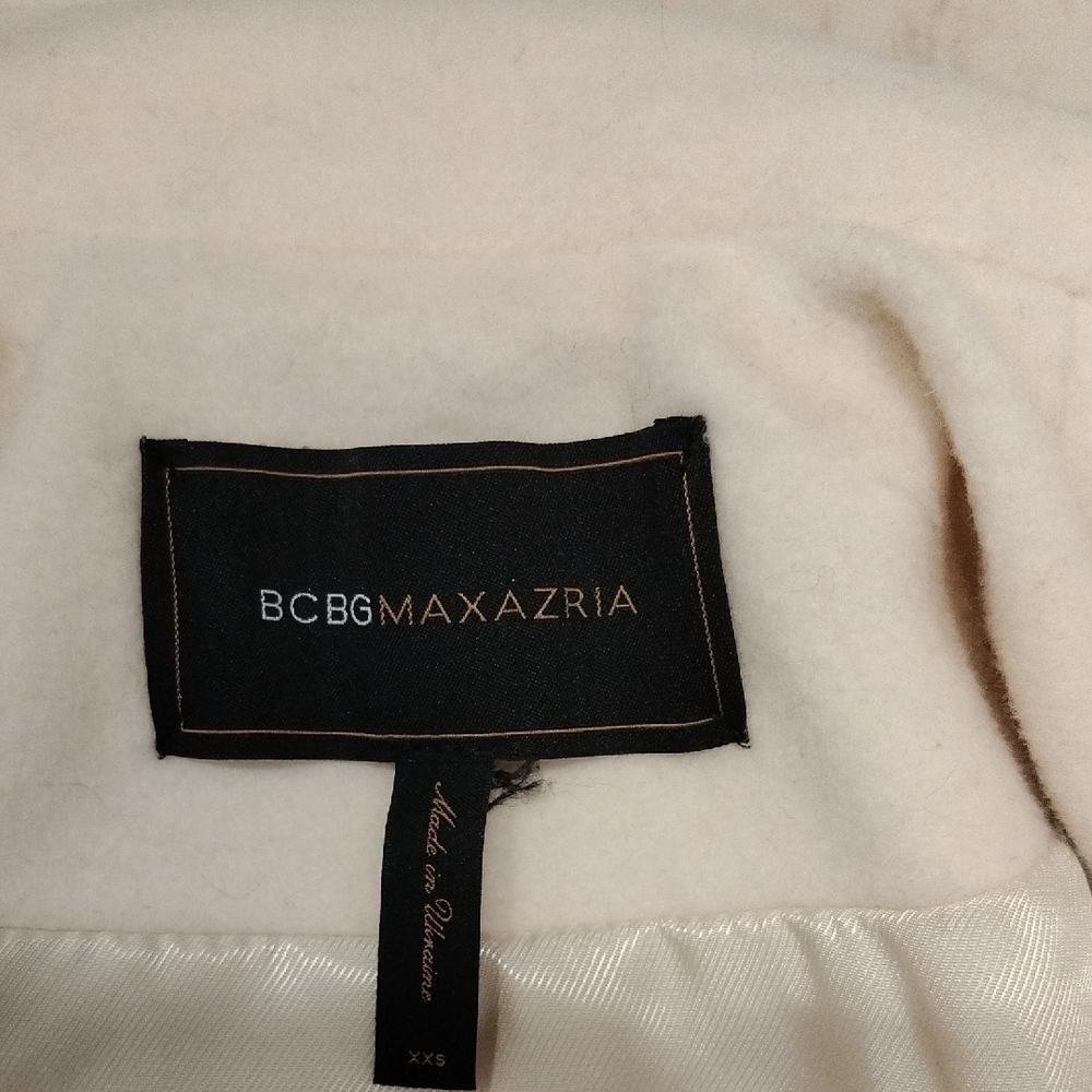 BCBGMaxAzria Bomber Jacket Wool Size XXS Cream Ivory‎ - Picture 6 of 7